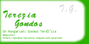 terezia gondos business card